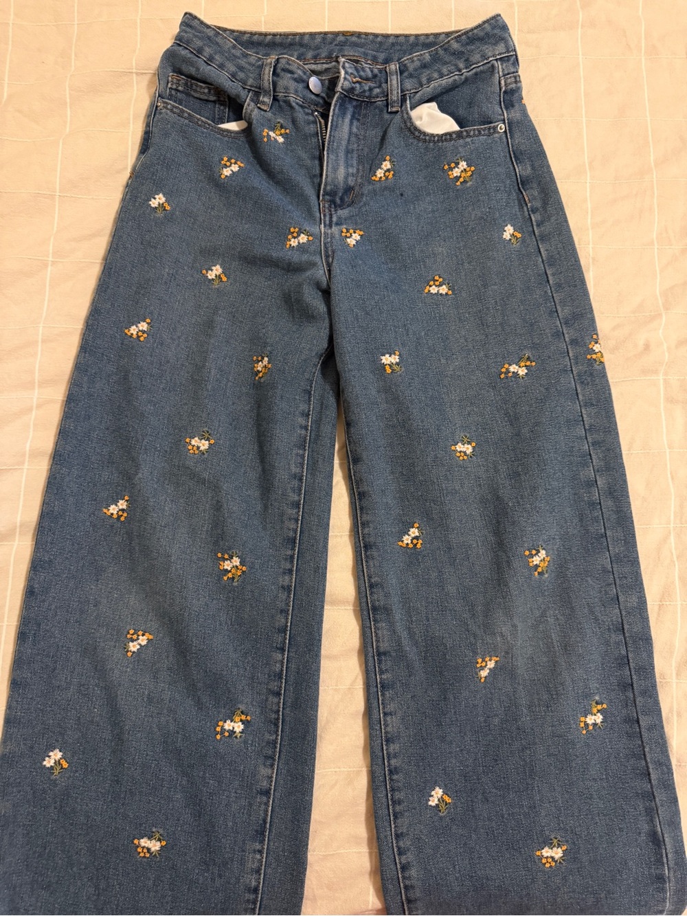 Cider floral jeans low rise - Size XXS